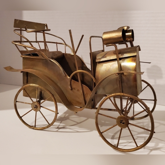 Vintage Copper Old Car Model Figure - Picture 1 of 10